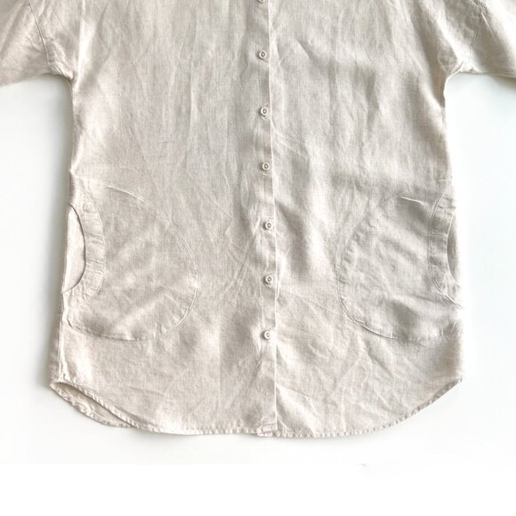 Chico's Linen Tunic Shirt with Pockets - Picture 6 of 11
